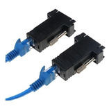 1 Par Adaptadores Vga Macho X Rj45 Fêmea +cabo Rede Cat5 20m