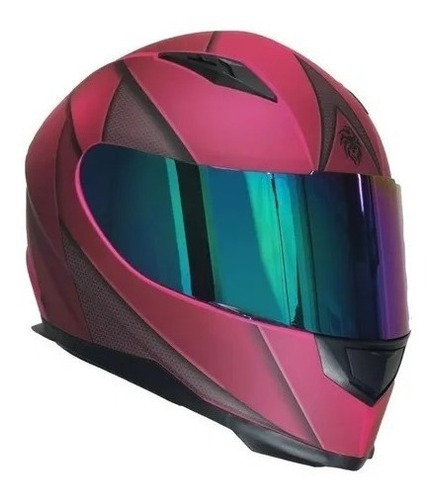 Casco Motociclista Cerrado Kov Novak Blade Rosa Cert Dot