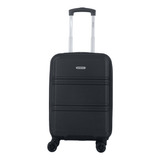 Valija Cabina Chica Carry On Rigida Abs 4 Ruedas Economica Color Negro