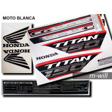 Kit Calcos Tipo Original Honda Titan 150 2019 Moto Blanca