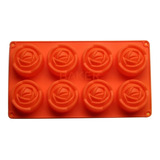 Molde Silicona Rosas 8 Cavidades, Jabón Artesanal, Chocolate