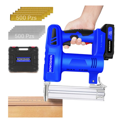Engrapadora Y Clavadora Eléctrica Inalámbrica 2 En 1 Recargable Profesional Pistola de Clavos y Grapas Para Muebles, Madera, Paneles y Proyectos DIY, con 500 Clavos y 500 Grapas | Envío gratis