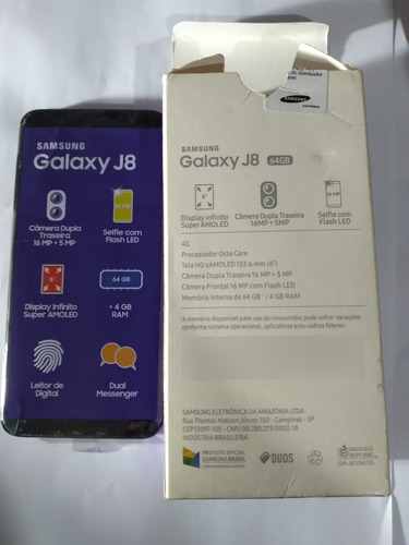 Samsung Galaxy J8 Dual Sim 64 Gb Preto 4 Gb Ram