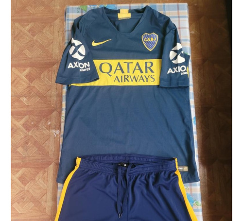 Conjunto Camiseta + Short Boca Juniors Qatar Airways 2018