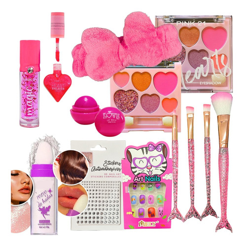 Set De Maquillaje Regalo Nena Sombra Hada Lip Gloss