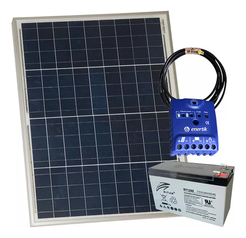 Kit Solar Económico Para Camping 30w Enertik