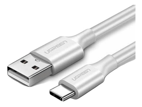 Cable Usb-a 2.0 A Usb-c Ugreen Niquelado 2m Blanco