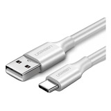 Cable Usb-a 2.0 A Usb-c Ugreen Niquelado 2m Blanco