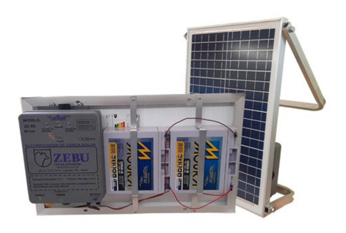 Energizador Solar Cerca Rural 80km Bateria Moura + Brinde