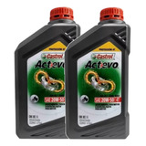 Aceite Castrol Actevo 4t 20w50 X2 Unidades Facciano Motos 