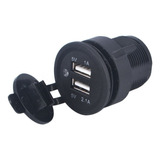 Cargador Toma Usb Doble Para Embutir Auto 12/24v-microcentro