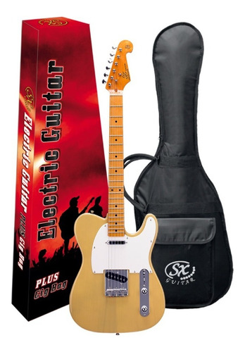 Guitarra Electrica Sx Telecaster 50 Series Vintage Con Funda