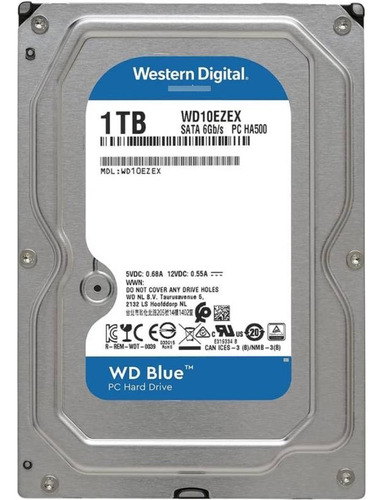 Disco Duro Western Digital Blue Wd10ezex 1tb Azul Usado 