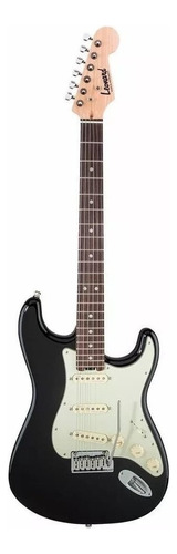 Guitarra Eléctrica Leonard Le362 Stratocaster De Aliso Black Con Diapasón De Palo De Rosa