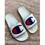 Sandalias Blancas Champion Súper Slide Split Big Logo Unisex