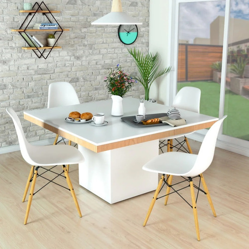 Mesa De Comedor Hogar Cocina Minimalista 6 C/s Interes