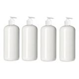 4 Dispensadores Blanco  Plastico,jabon,shampo 500ml