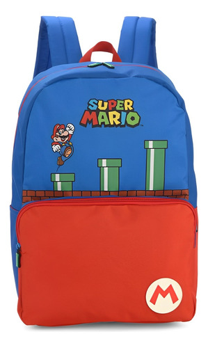 Mochila Escolar Infantil Juvenil Menino Original Super Mario