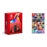 Nintendo Switch Oled Red 64gb  Y Juego Mario Kart 8 Deluxe