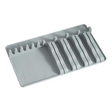 Soporte Organizador Para Utensilios De Cocina Escurridor Cub Color Gris