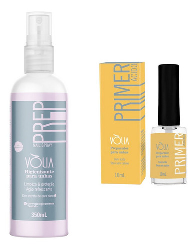 Primer Ácido 10ml + Prep Nail Spray 350ml Vòlia