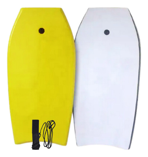 Bodyboard Celeste / Negro + Leash Para Muñeca / Surf Tabla