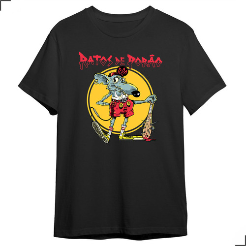 Camiseta Básica Banda Ratos De Porão Thrash Metal Tour Show