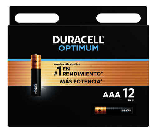 Pilas Alcalinas Aaa Optimum Duracell Extra Potencia, 12 Pzas