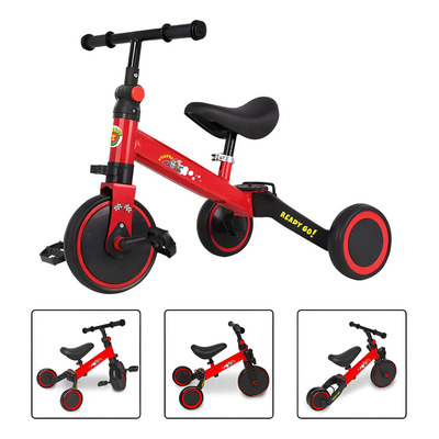 Bicicleta De Equilibrio Infantil 3 En 1 Con Pedales M89 Color Rojo M90 | Envío gratis