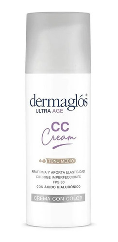 Dermaglos Ultra Age Cc Cream Facial Tono Medio Fps30 50g