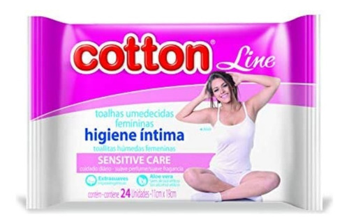 Toalha Lenço Umedecido Feminino Higiene Intima C/ 24uncotton