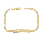 Esclava Pulsera Niña/ Dama 15 Cm En Oro Solido 10k!