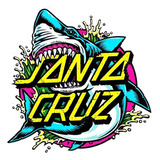 Santa Cruz - Calcomanía De Tiburón - Adhesivo Gráfico De 5 P