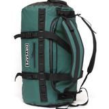 Bolso Outdoor Impermeable 80 Lts Tracking Camping Drysafe Verde Petróleo