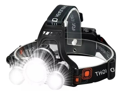 Lanterna Cabeça Recarregável Triplo T6 Led Cree Profissional