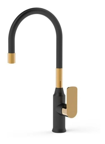 Grifo Cocina Monocomando Vasser Agatha Black/rose Gold