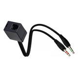 6 Rj9 4p4c Hembra A Doble Adaptador Macho De 3,5