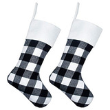 Pack De 2 Calcetines De Navidad De 18 Pulgadas Cuadros ...