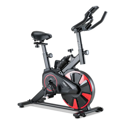 Bicicleta Estática Spinning Pro NEON Rueda de 8 kg, Pantalla LCD para Velocidad, Tiempo, Calorías y más, Asiento y Manubrio Ajustables, Soporta hasta 120 kg, Ejercicio Cardio Fitness Gym en Casa | Meses sin interés