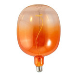 Foco Led Vintage 4w Globo Gigante Decorativo  E27 30 Cm Alto Color De La Luz Gris - Naranja