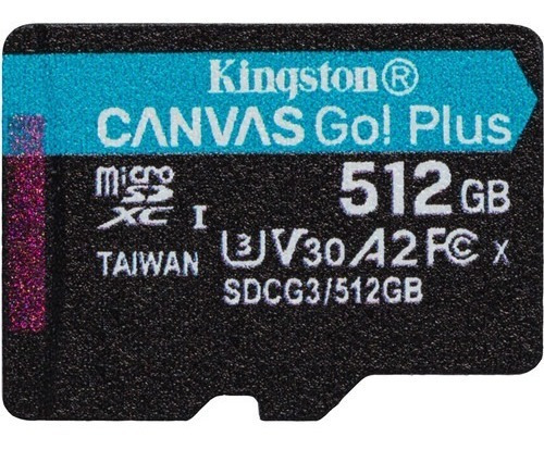 Cartão De Memória Kingston Micro Sd Xc 512gb Canvas Go Plus