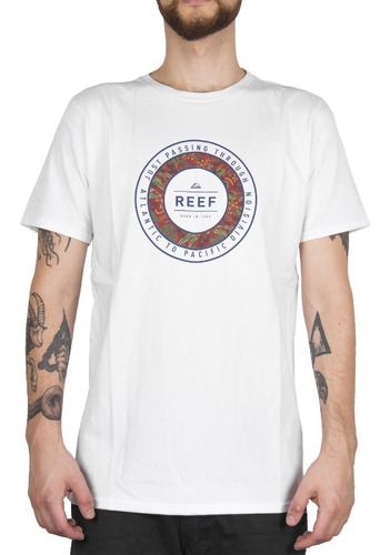 Remera Hombre Reef Pacific Estampado Manga Corta 