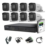 Kit Seguridad Hikvision Dvr 8ch + 1tb + 8 Camaras Full 1080p