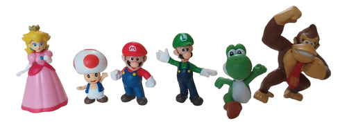 Set De Figuras Super Mario Bross, Luigi, Donkey Kong En Caja