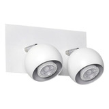 Aplique Moderno Bocha Pared Blanco 2 Luces Gu10 Led Mks