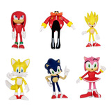 Figuras Juguetes 6pcs/set Sonic Tails Amy Rose Dr. Eggman
