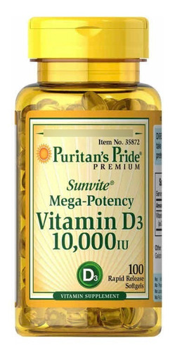 Vitamina D3 10.000iu Americana - Unidad a $930
