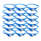 Cable Rj45 Patch Cord Cat6 1 Metro Azul X 15 Unidades
