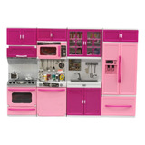 Kit Cozinha Infantil P/ Bonecas Barbie C/ Acessórios 4 Parts