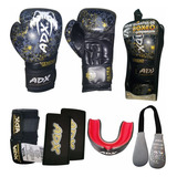 Kit Guantes Entrenamiento P/ Box Adx Mod. Veneno+accesorios